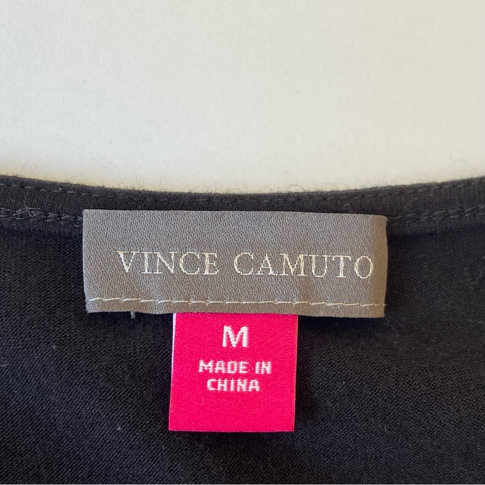 Vince Camuto Black Asymmetrical Hem Tunic Top - Picture 5 of 7